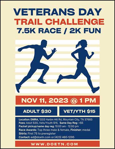 A poster of two people running in the same race.